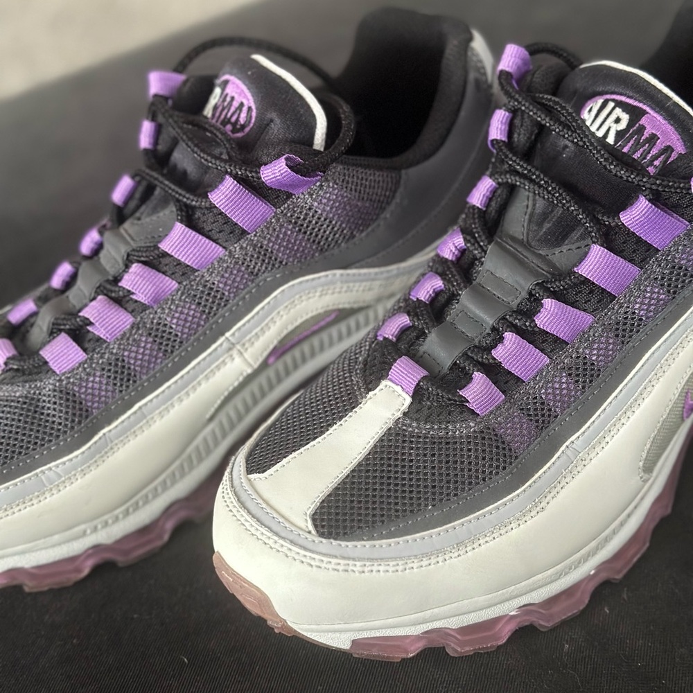 Nike Air Max 97 Purple, Black, Gray, White / Size 10 / Like New - Picture 4 of 8